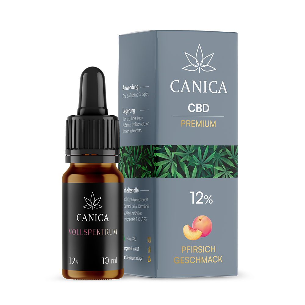 CBD Öl Pfirsich 12% Premium Vollspektrum